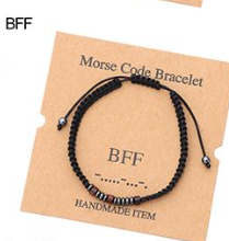 Leather Morse Code Bracelet