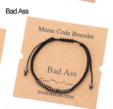 Leather Morse Code Bracelet