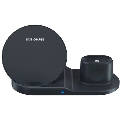 3-in-1 Fast Wireless Charger for Phones, Watches, Earbuds