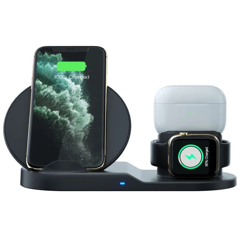 3-in-1 Fast Wireless Charger for Phones, Watches, Earbuds