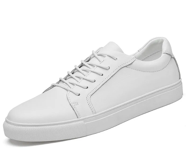 Men's Solid Leather Sneakers