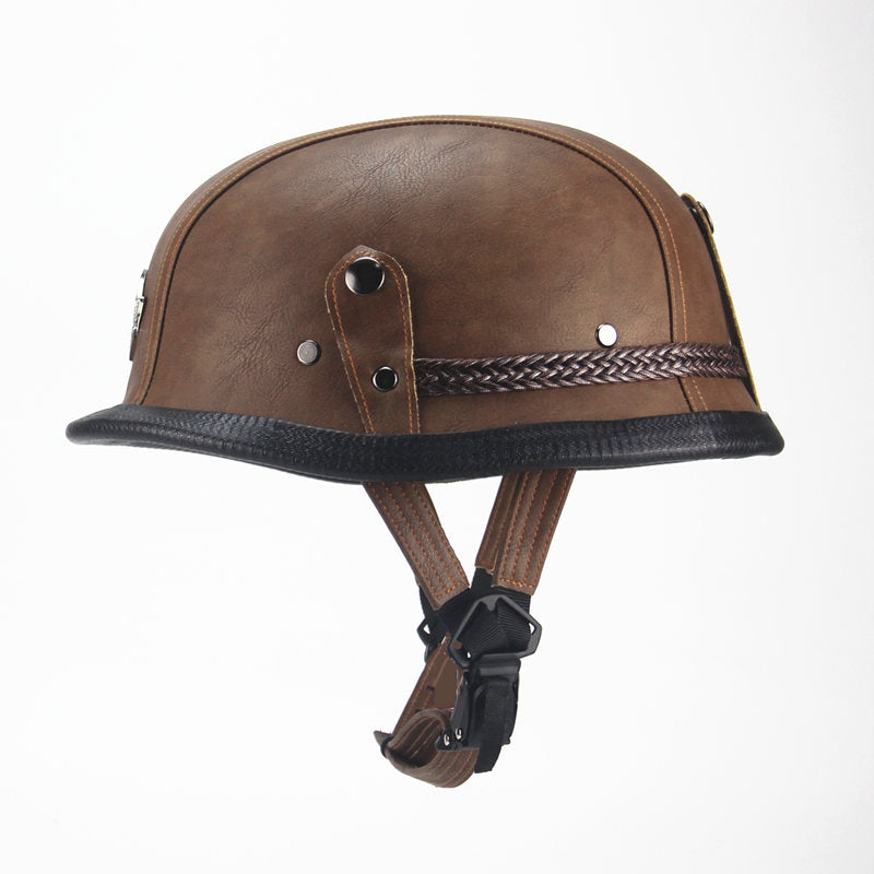 Handcrafted Leather Motorcycle Cap