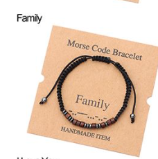 Leather Morse Code Bracelet