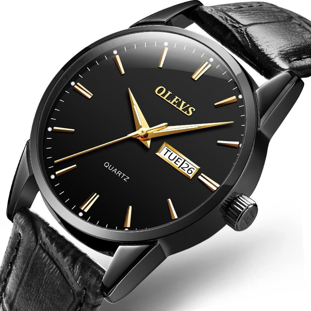 Quartz Couple Watches - Men's Mechanical Dual Calendar