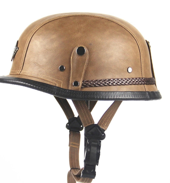 Handcrafted Leather Motorcycle Cap