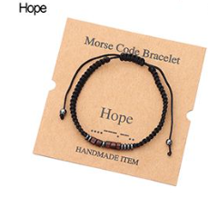 Leather Morse Code Bracelet