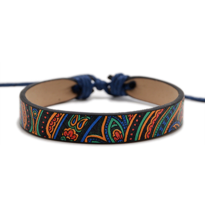 Printed PU Leather Bracelet