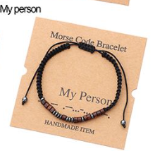 Leather Morse Code Bracelet